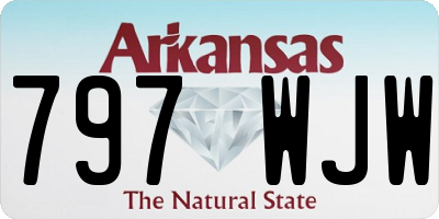 AR license plate 797WJW