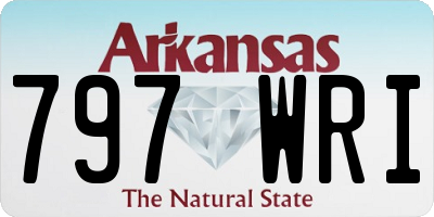 AR license plate 797WRI