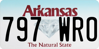AR license plate 797WRO