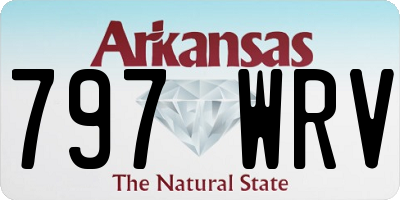 AR license plate 797WRV