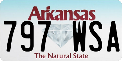 AR license plate 797WSA