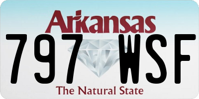 AR license plate 797WSF
