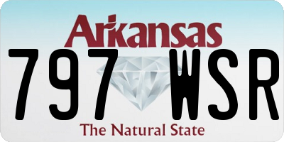 AR license plate 797WSR