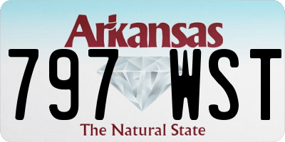 AR license plate 797WST
