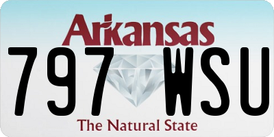 AR license plate 797WSU