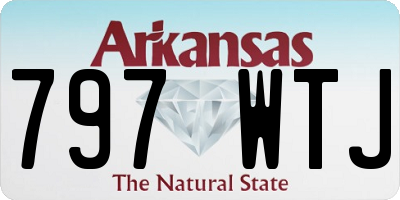 AR license plate 797WTJ