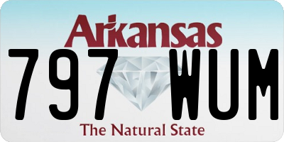 AR license plate 797WUM