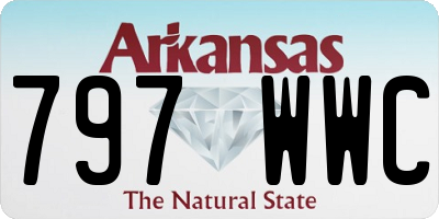 AR license plate 797WWC