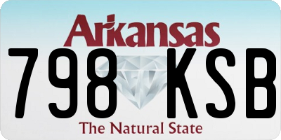 AR license plate 798KSB