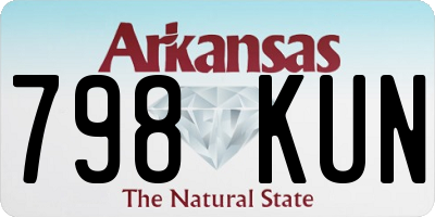 AR license plate 798KUN