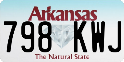 AR license plate 798KWJ