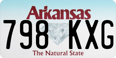 AR license plate 798KXG