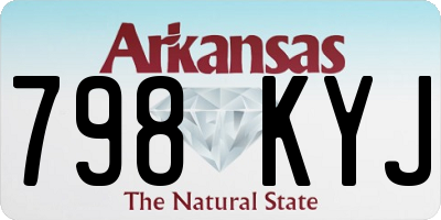 AR license plate 798KYJ
