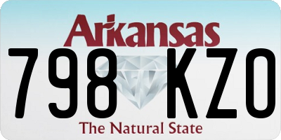 AR license plate 798KZO
