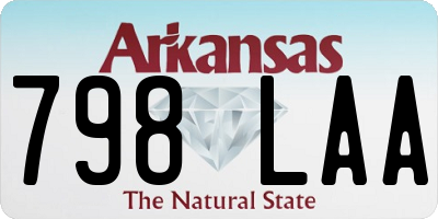 AR license plate 798LAA