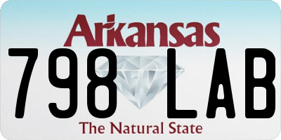 AR license plate 798LAB
