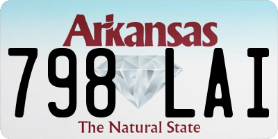 AR license plate 798LAI