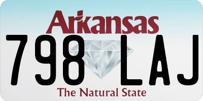 AR license plate 798LAJ