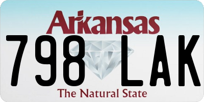 AR license plate 798LAK