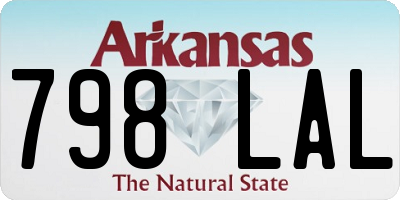 AR license plate 798LAL