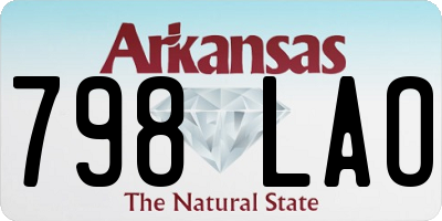 AR license plate 798LAO