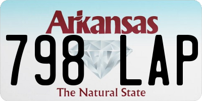 AR license plate 798LAP