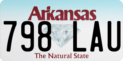 AR license plate 798LAU