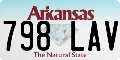 AR license plate 798LAV