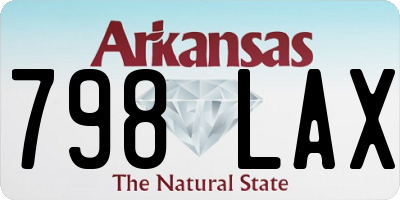 AR license plate 798LAX