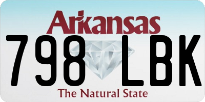 AR license plate 798LBK