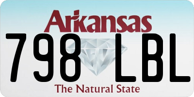 AR license plate 798LBL