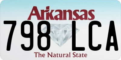 AR license plate 798LCA