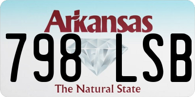 AR license plate 798LSB