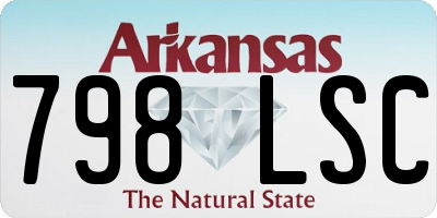 AR license plate 798LSC