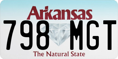 AR license plate 798MGT