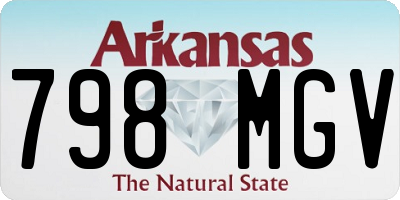 AR license plate 798MGV