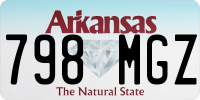 AR license plate 798MGZ