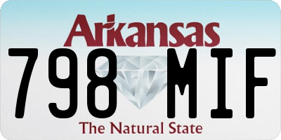AR license plate 798MIF