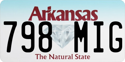 AR license plate 798MIG