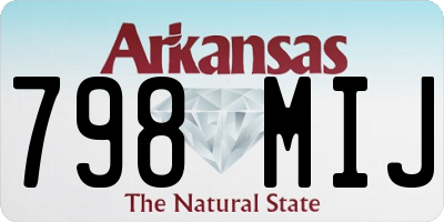 AR license plate 798MIJ