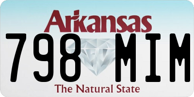 AR license plate 798MIM