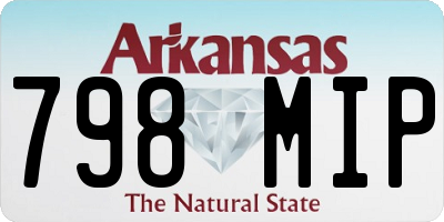 AR license plate 798MIP