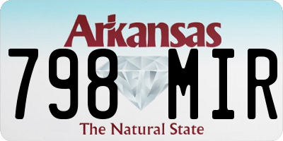 AR license plate 798MIR