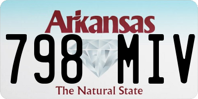 AR license plate 798MIV
