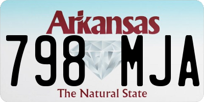 AR license plate 798MJA