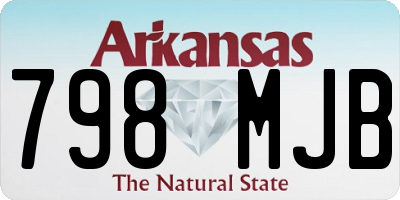 AR license plate 798MJB