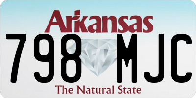 AR license plate 798MJC