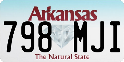 AR license plate 798MJI