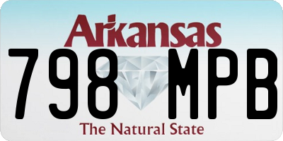 AR license plate 798MPB