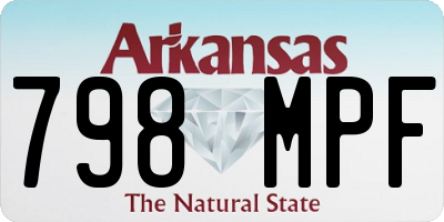 AR license plate 798MPF